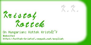 kristof kottek business card